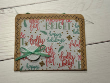 Load image into Gallery viewer, Holly Jolly Gift Card/Mini Journal Pocket
