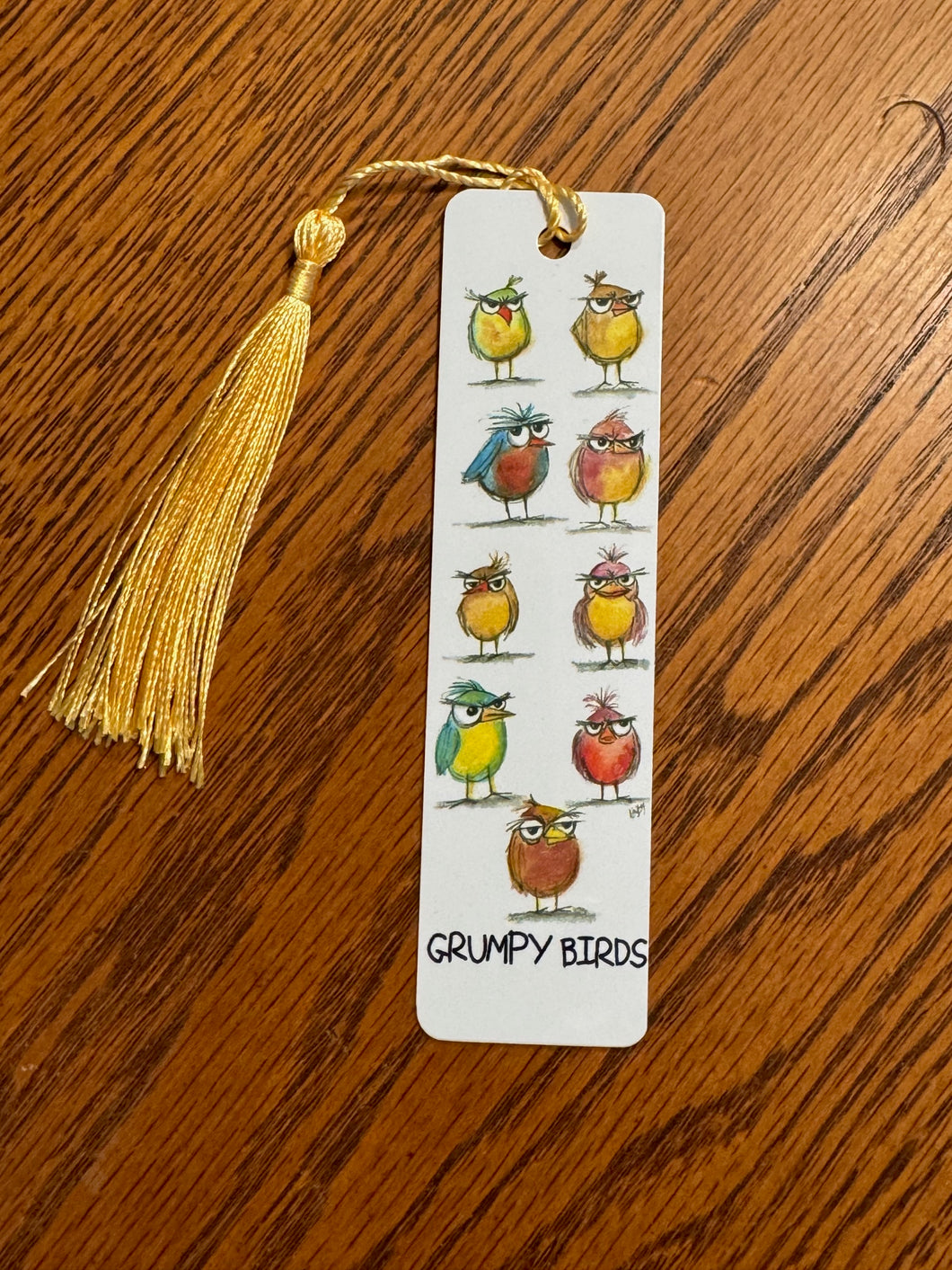 Grumpy Birds Metal Bookmark – Hold Your Page with Sass