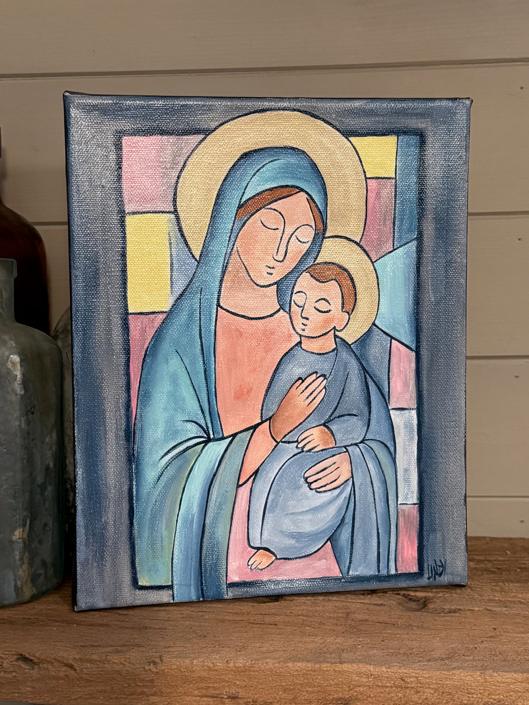 ✨ “Madonna & Child” – 8x10 Original Painting (Gallery Wrapped) ✨