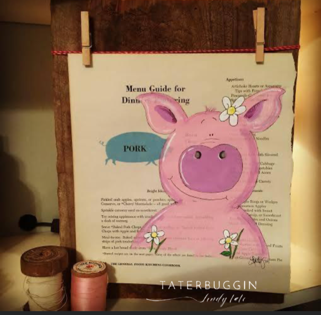 Cookbook Page Pig Paint Party