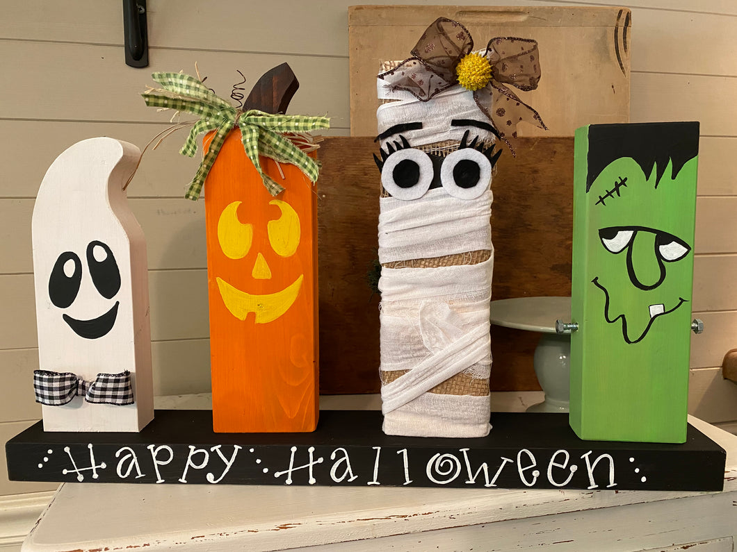 Halloween Whimsical Wood Decor Kit