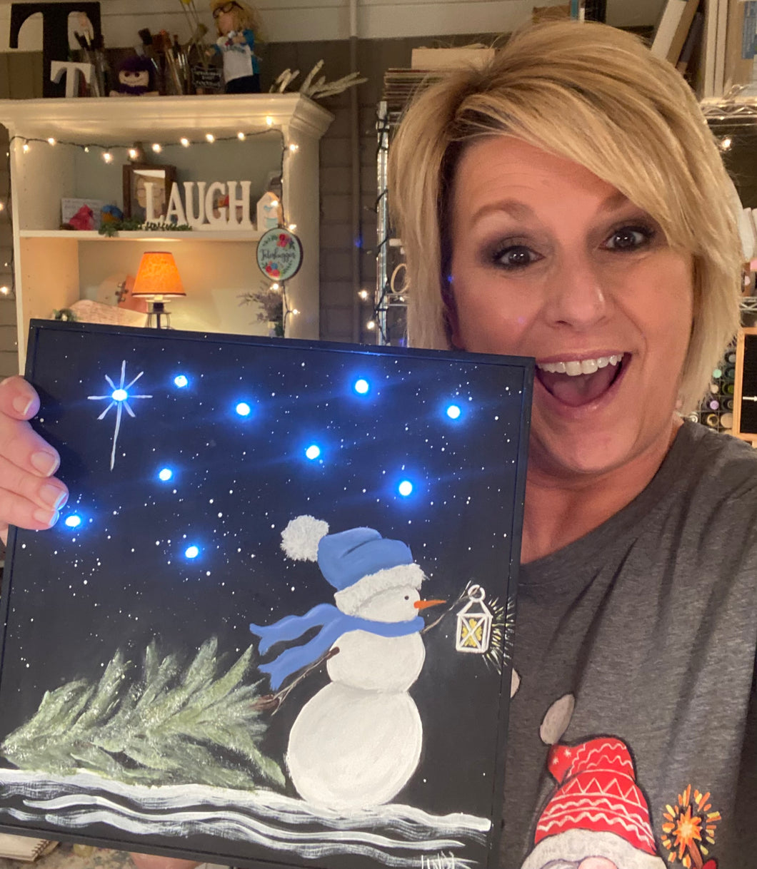 Christmas Snowman Paint Party 2021