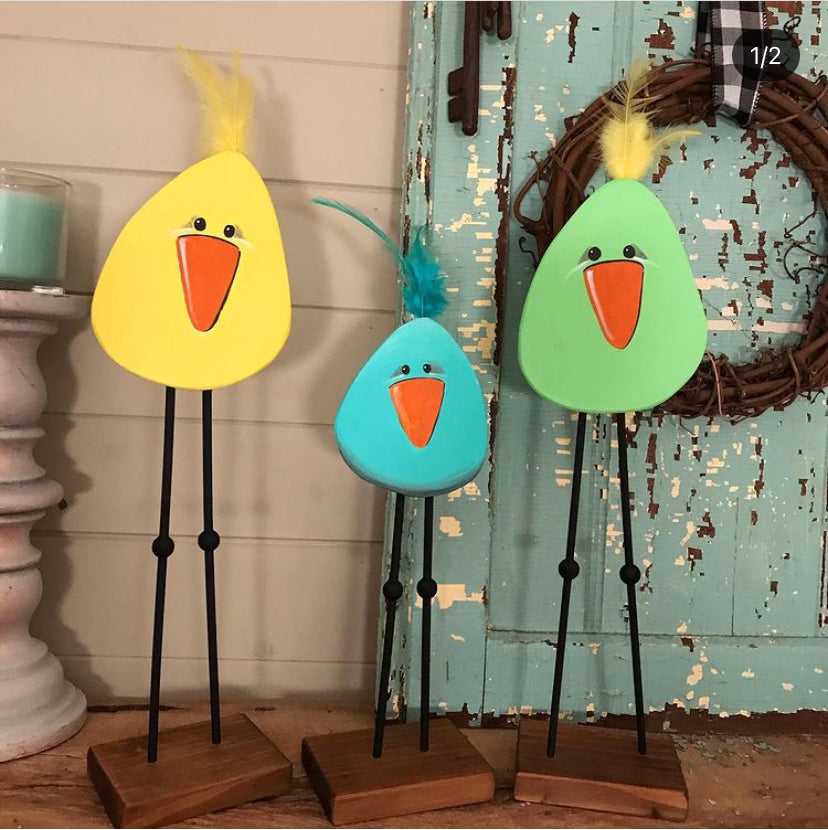 Tall Chicks Set of Three Wood Kit